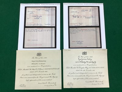 Lot 539 - WWI Mentioned in Despatch Certificates; 18645...