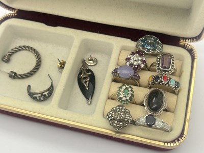 Lot 69 - An Assortment of "925" and Other Dress Rings,...