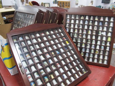 Lot 1069 - A Large Collection of Thimbles on wall...