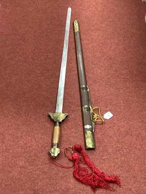 Lot 407 - Long Sword with Scabbard, manufactured in the...