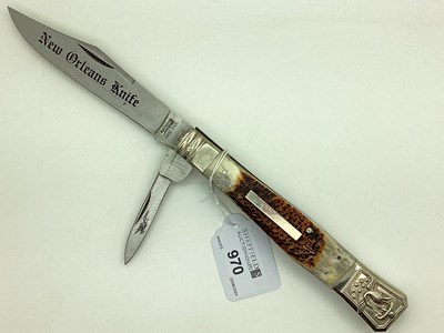 Lot 970 - 'New Orleans Knife' Two Blade Folding Knife,...