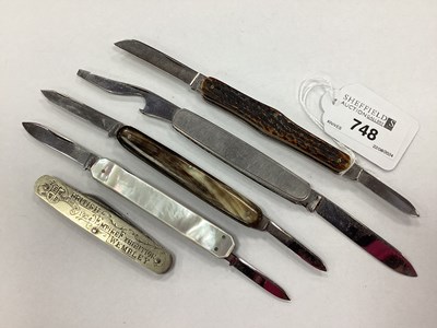 Lot 748 - A Collection of Folding Penknives, including...