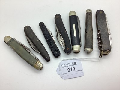 Lot 870 - Multi Blade and Other Folding Pocket Knives,...