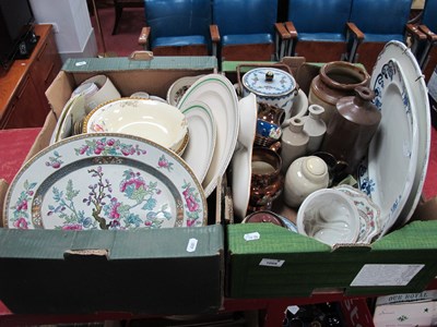 Lot 1059 - Losol Ware, biscuit barrel, stoneware storage...