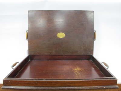 Lot 1394 - Mahogany Twin Handled Box, with a brass insert,...