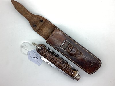 Lot 981 - Early XX Century Ten Blade Folding Knife,...