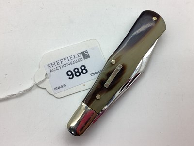 Lot 988 - Stan Shaw (Sheffield) Two Blade Pocket Knife,...