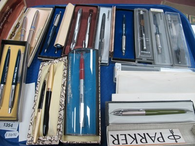 Lot 1354 - Writing Pens, including Parker, Sheaffer,...