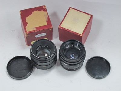 Lot 1369 - Lenses - Helios 44-2 2/58 and Pentar 1:3.5 f=35mm