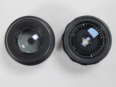 Lot 1369 - Lenses - Helios 44-2 2/58 and Pentar 1:3.5 f=35mm