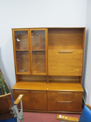 Lot 1609 - Teak Lounge Display Unit, with glazed upper...