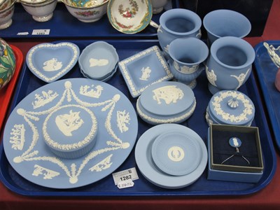 Lot 1282 - Wedgwood Jasper Ware in Powder Blue, including...