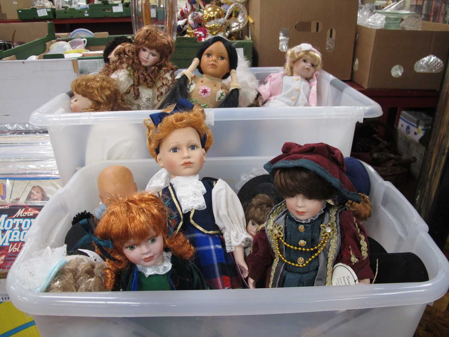 Lot 1175 - Leonardo Collectors Dolls, with porcelain head,...