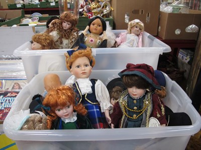 Lot 1175 - Leonardo Collectors Dolls, with porcelain head,...