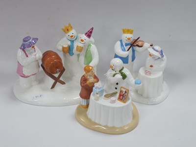 Lot 1247 - Coalport The Snowman Figures - 'At the Party'...