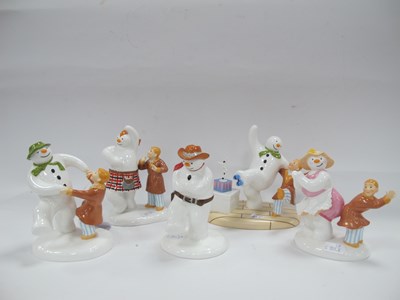 Lot 1340 - Coalport The Snowman Figures - 'Dancing the...