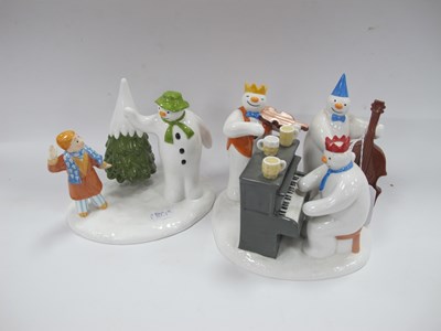 Lot 1326 - Coalport The Snowman Figures - 'Goodbye My...