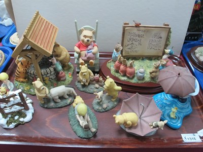 Lot 1316 - Border Fine Arts Classic Pooh Figurines -...