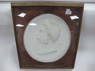 Lot 1391 - XIX Century Framed Plaster Plaque of a...