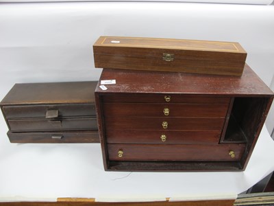 Lot 1515 - Hardwood Specimen Chest of Five Drawers,...