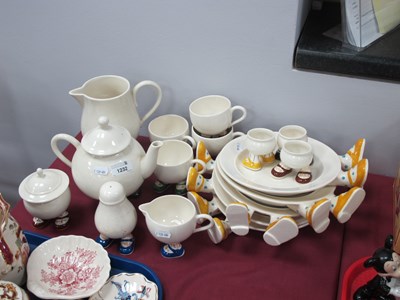 Lot 1232 - Carlton 'Walk Ware' tea set to include teapot,...