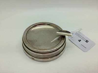 Lot 4 - A Hallmarked Silver Ashtray, of plain circular...