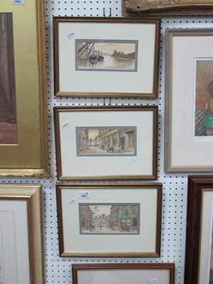 Lot 1567 - R Hutton, Gainsborough Scenes, watercolours,...