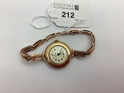 Lot 212 - Precista; A Vintage 9ct Rose Gold Cased Ladies...