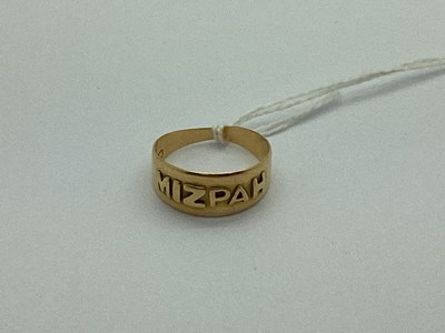 Lot 30 - An Antique 18ct Gold Mizpah Ring, Birmingham...