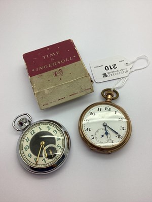 Lot 210 - Lanco Gold Plated Cased Openface Pocket Watch,...