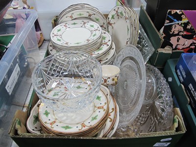 Lot 1099 - Hartley Greens Dinner Service, cut glass bowl,...