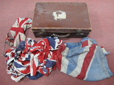 Lot 1032 - Union Jack Flags and Bunting, vintage on...