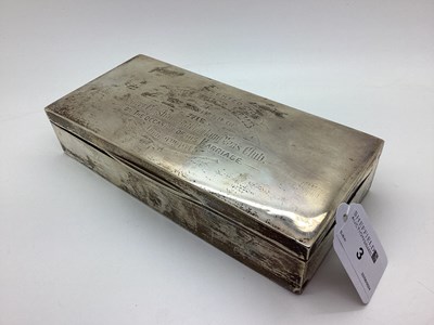 Lot 3 - A Hallmarked Silver Rectangular Cigarette Box,...