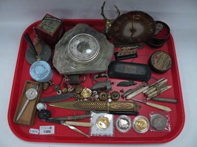 Lot 1389 - Gyroscope Top, spectacles, clock, Chesterman...