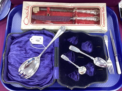 Lot 133 - A Hallmarked Silver Salad Server, (89grams)...