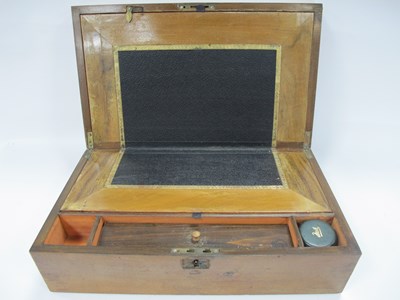 Lot 1387 - XIX Century Walnut Writing Slope, 36cm wide,...