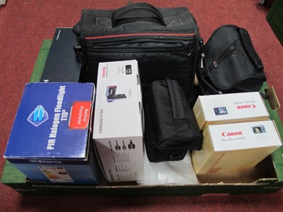 Lot 1122 - Canon EOS 500 Camera, Olympus camera, Canon...