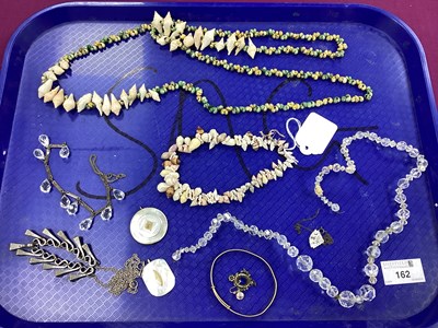 Lot 162 - Vintage Costume Jewellery, including shell...