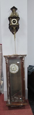 Lot 1585 - XIX Century Viennese Wall Clock. Dutch wall...