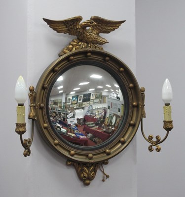 Lot 1651 - Circular Wall Mirror, with gilt bauble frame,...