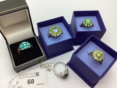 Lot 68 - Five "925" and Other Dress Rings, to include...