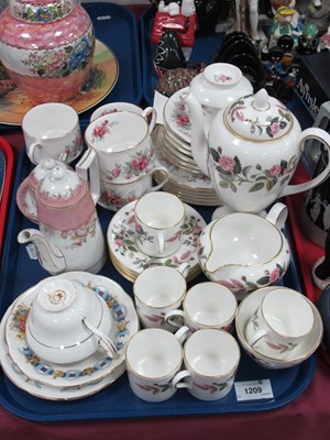 Lot 1209 - Wedgwood 'Hathaway Rose' Coffee Set, of...