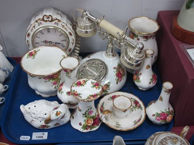 Lot 1206 - Royal Albert 'Old Country Roses', telephone,...