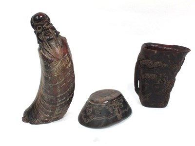 Lot 1132 - A Chinese Early XX Century Carved Horn...