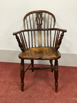 Lot 1520 - A XIX Century Ash and Elm Windsor Chair, with...