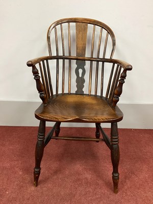 Lot 1519 - A XIX Century Ash and Elm Windsor Chair, with...