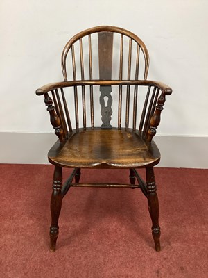 Lot 1517 - A XIX Century Ash and Elm Windsor Chair, with...