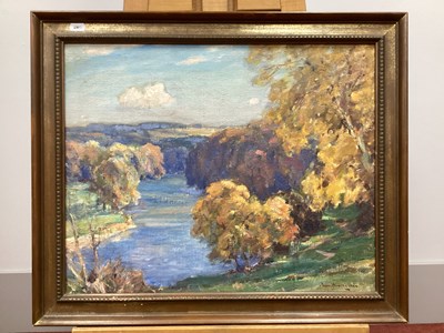 Lot 1196 - OWEN BOWEN (Staithes Group, 1873-1967) River...