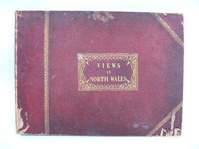 Lot 1346 - Views in North Wales; A book containing thirty-...