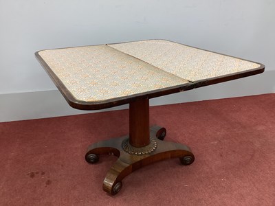 Lot 1496 - A XIX Century Rosewood Card Table, with...